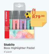 Stabilo Boss Highlighter Pastel-4's Pack