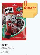 Pritt Glue Stick-3x43g