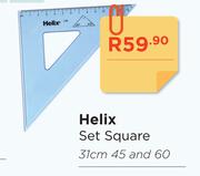 Helix Set Square 31cm 45° & 60