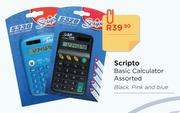 Scripto Basic Calculator Assorted