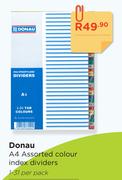 Donau A4 Assorted Colour Index Dividers 1-31 Per Pack