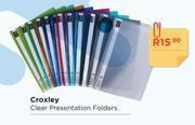 Croxley Clear Presentation Folders