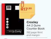 Croxley A4 2 Quire Counter Book 192 Page Feint & Margin