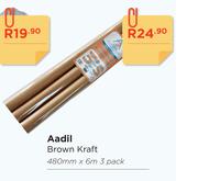 Aadil Brown Kraft 480mm x 6m (3 Pack)
