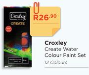 Croxley Create Water Colour Paint Set 12 Colours