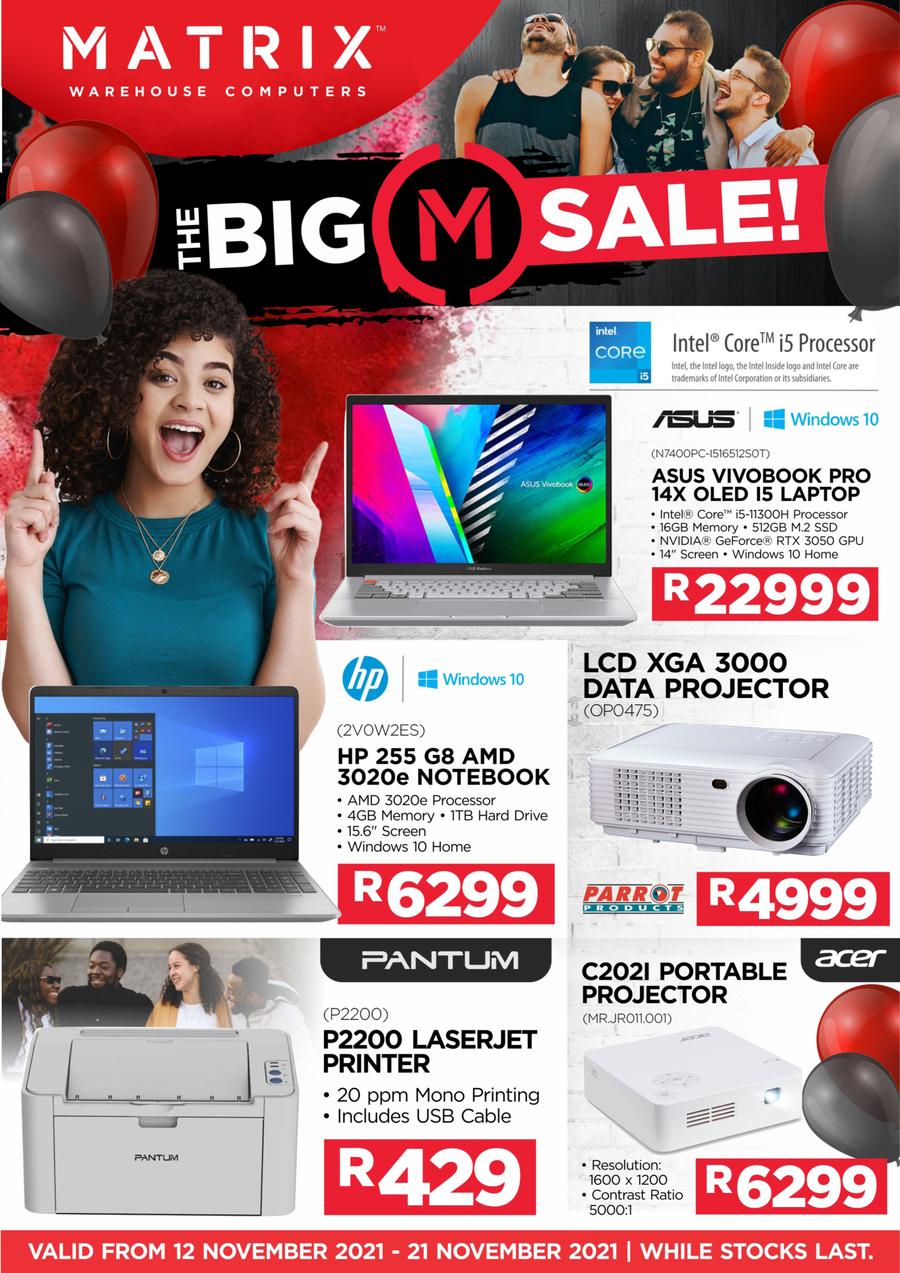 Matrix Warehouse Computers : The Big M Sale (12 November - 21 November 2021), page 1