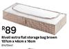 Rivoli Extra Flat Storage Bag Brown 107cm x 46cm x 16cm