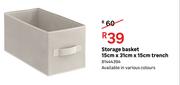 Storage Basket Trench 15cm x 31cm x 15cm