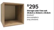 Storage Cube 1 Box Oak 35.6cm x 35.6cm x 35.6cm