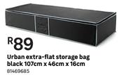 Urban Extra Flat Storage Bag Black 107cm x 46cm x 16cm