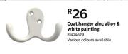 Coat Hanger Zinc Alloy & White Painting