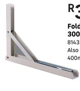 Folding Bracket White 300mm x 200mm x 30mm