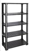 Shelf Heavy Duty 3 Tier Plastic Black W89cm x D45cm x H91cm