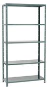 Shelving Unit 5 Tier Collapsible Metal Grey W90cm x D40cm x H187cm