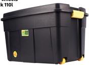 Roughtote 150L Black Storage Box With Wheels