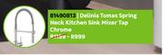 Delinia Tomas Spring Neck Kitchen Sink Mixer Tap Chrome 81490813