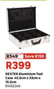 Dexter Aluminium Tool Case 45.5cm x 33cm x 15.2cm 81402345