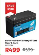 Switched LifePO4 Battery For Gate Motor & Alarm 81501574   