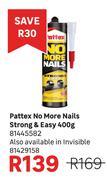 Pattex No More Nails Strong & Easy 81445582-400g