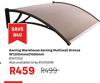 Awning Warehouse Awning Multiwall Bronze W1200mm X D1000mm 81411332