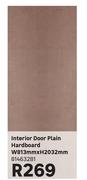 Interior Door Plain Hardboard W813mm X H2032mm 81463281