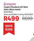 Inspire Pendant e27 60W Diam 38cm (Metal) 81401620