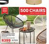 Acapulco Rattan & Steel Round Patio Chair (Black) 81455592