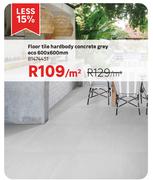 Hardbody Concrete Grey Eco Floor Tile 81474451 600 x 600mm-Per m²