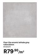 Ceramic Lethabo Grey Floor Tile 81484011 430mm x 430mm-Per m²