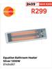 Equation 1200W Bathroom Heater (Silver)