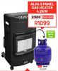 Alva 3 panel 4.2Kw Gas Heater