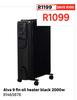 Alva 9 Fin Oil Heater 2000W (Black)