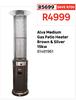 Alva Medium Gas Patio Heater 15Kw (Brown & Silver)