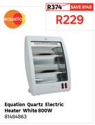 Equation Quartz Electric Heater (White) 800W