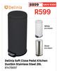 Delinia Soft Close Pedal Kitchen Dustbin S/Steel 28L 81478697 (white 81478389)(Silver 81478687)