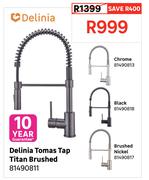 Delinia Tomas Tap Titan Brushed 81490811 (Chrome 81490813, Black 81490818, Brushed Nickel 81490817)