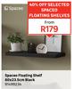 Spaceo Floating Shelf 60 x 23.5cm Black 81499234 (Priced From)