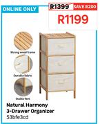 Natural Harmony 3 Drawer Organizer 53bfe3cd