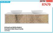 Kirkwall & White Modern Dual Basin Wall Mount Vanity 4031fdec