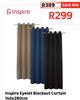 Inspire Eyelet Blackout Curtain 140 x 280cm
