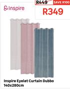 Inspire Eyelet Curtain Dubbo 140 x 280cm