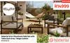 Naterial Oris Li Alum Sofa Set With Table Dark Grey/Beige Cushion 81493273