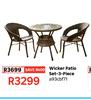 Wicker Patio Set 3 Piece a93cbf71