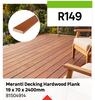 Meranti Decking Hardwood Plank 19 x 70 x 2400mm 81504914