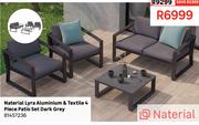 Naterial Lyra Alum & Textile 4 Piece Patio Set Dark Grey 81457236