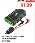 Gizzu 1000A Jump Starter 10400mAh Black