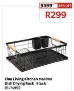 Fine Living Kitchen Masimo Dish Drying Rack Black 81474992