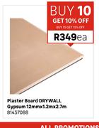 Drywall Gypsum Plaster Sand 12mm x 1.2m x 2.7m 81457088