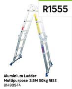 Aluminium Ladder Multipurpose 3.5m 50kg Rise 81490944