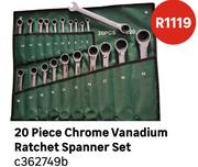 20 Piece Chrome Vanadium Ratchet Spanner Set c362749b